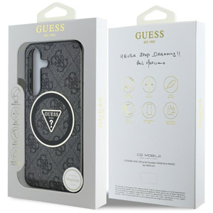 Obrazek GUESS SAMSUNG S25 GUHMS25SHG4PRTGK TRAINGLE MAGSAFE BLACK
