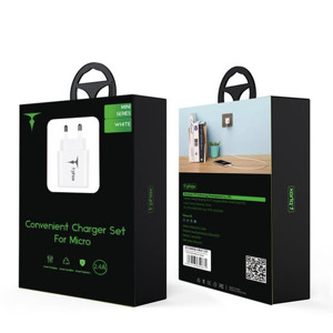 Obrazek Ładowarka sieciowa T-PHOX MINI-EU TYPE-C WHITE 1.2M 2.4A