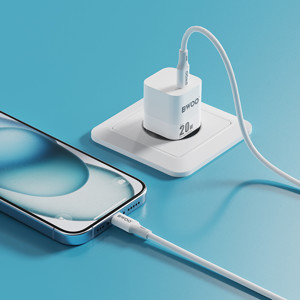 Obrazek BWOO ładowarka sieciowa PD CDA155 USB-C 20W biała