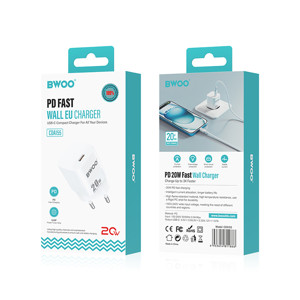 Obrazek BWOO ładowarka sieciowa PD CDA155 USB-C 20W biała