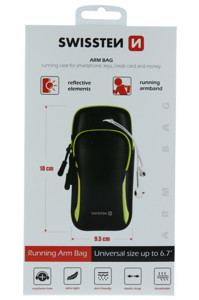 Obrazek Swissten Armbag Case Black