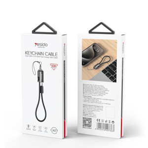 Obrazek Yesido Kabel CA177 Fast Charge 60W Type-C - Type-C 20cm 3A, BLACK / CZARNY