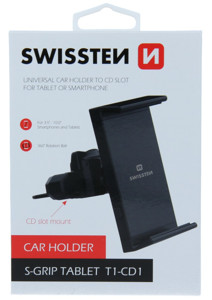 Obrazek SWISSTEN uchwyt samochodowy NA TABLET S-GRIP DO SLOTU CD T1-CD1