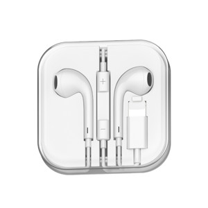 Obrazek BWOO słuchawki BO-HF10 Wired Earphone lightning stereo białe