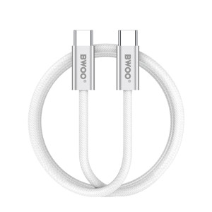 Obrazek BWOO kabel pleciony 240W USB-C/USB-C BO-X317C-C 1m biały