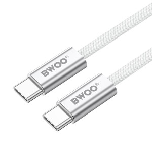 Obrazek BWOO kabel pleciony 240W USB-C/USB-C BO-X317C-C 1m biały
