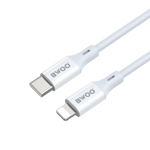Obrazek BWOO kabel USB-C - Lightning 2m 27W ABS + TPE biały