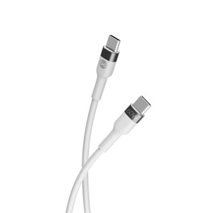 Obrazek Forever kabel Flexible USB-C - USB-C 1,0 m 60W biały