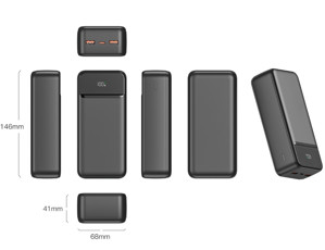 Obrazek POWERBANK SWISSTEN POWER LINE 30000 MAH black