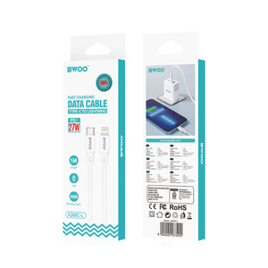 Obrazek BWOO kabel USB-C - Lightning 1m 27W ABS + TPE X283 C-L biały
