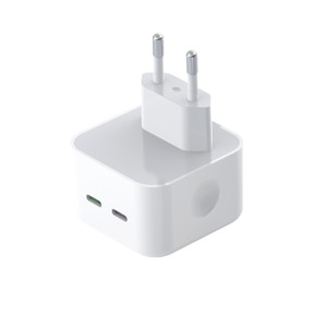 Obrazek XO ładowarka sieciowa L102 PD 35W 2x USB-C WHITE KABEL USB-C