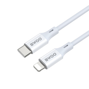 Obrazek BWOO kabel USB-C - Lightning 1m 27W ABS + TPE X283 C-L biały