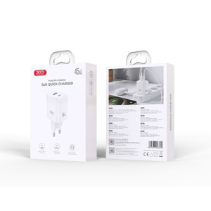 Obrazek XO ładowarka sieciowa CE36 PD 45W 1xUSB-C 1xUSB BIAŁA