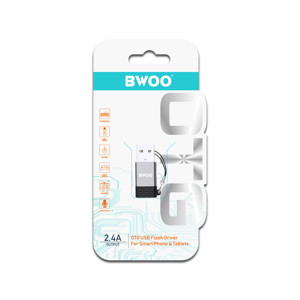 Obrazek BWOO adapter USB-C - USB szary OTG BZ-38