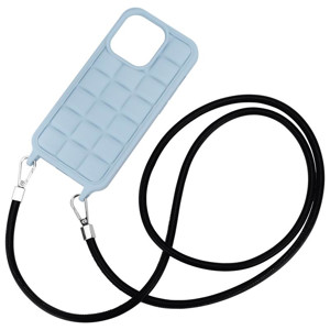 Obrazek Uniwersalna smycz do telefonu / na ramię PU-05, BLACK / CZARNY