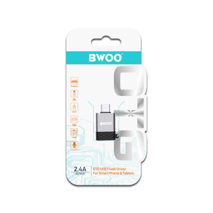 Obrazek BWOO adapter USB - USB-C szary OTG BZ-35