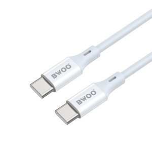 Obrazek BWOO kabel USB-C - USB-C 2m 60W ABS + TPE biały
