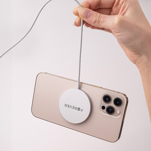 Obrazek Forever ładowarka bezprzewodowa magnetyczna MAWC-100 15W szara