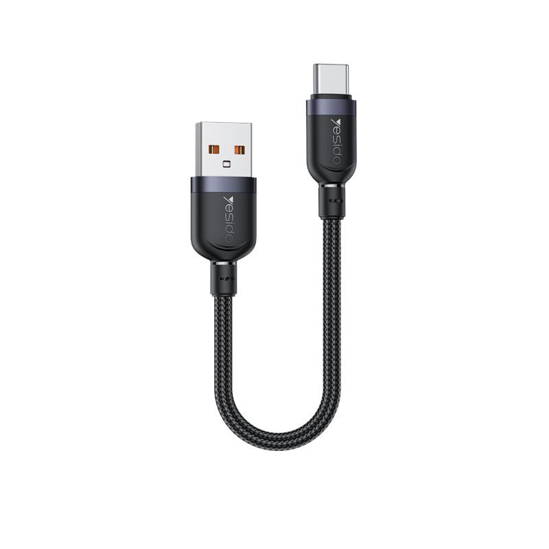 Obrazek Yesido Kabel CA131C 18W USB-Type-C 0.3m 2.4A, BLACK / CZARNY