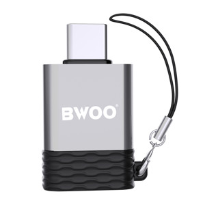 Obrazek BWOO adapter USB - USB-C szary OTG BZ-35