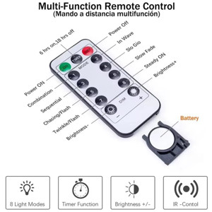 Obrazek Kurtyna Ledowa (300 lampek LED) 3m x 3m MULTICOLOR / WIELOKOLOROWY