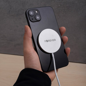 Obrazek Forever ładowarka bezprzewodowa magnetyczna MAWC-100 15W szara